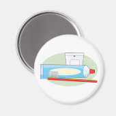 Zahnpasta und Brush Magnet (Vorderseite/Rückseite)