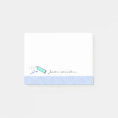 Zahnpasta und Zahnbürste Zahnzahnärztliche Erinner Post-it Klebezettel (Vorderseite)