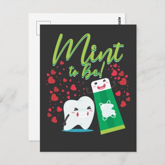 Zahnpasta und Zahnpasta - Liebe Postkarte (Vorne/Hinten)