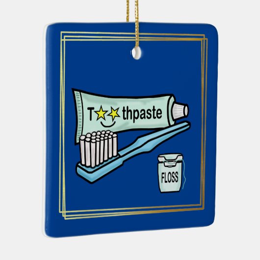 Zahnpasta, Zahnbürste, Zahnbürste Keramikornament (Rechts)