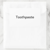 Zahnpaste/ Rechteckiger Aufkleber (Tasche)