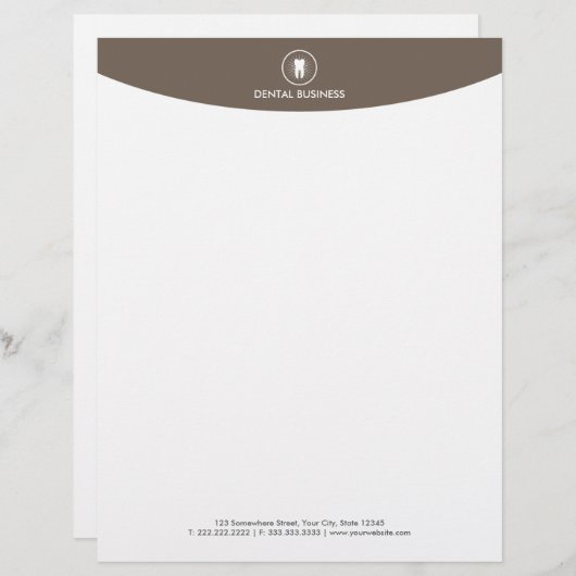 Zahnpflege-einfache Zahn-Ikonen-moderner Zahnarzt Briefkopf (Vorne/Hinten)