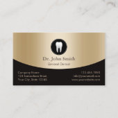 Zahnpflege Elegante Schwarz & Gold Ernennung Terminkarte (Vorderseite)