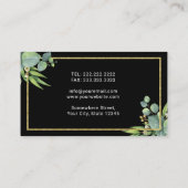 Zahnpflege Elegantes Foliage Gold Frame Zahnriemen Visitenkarte (Rückseite)