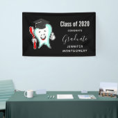 Zahnpflege Happy Tooth mit Toothbrush-Abschluss Banner (Messeveranstaltung)