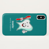 Zahnpflege - Happy Tooth mit Toothbrush Case-Mate iPhone Hülle (Rückseite (Horizontal))