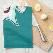 Zahnpflege - Happy Tooth mit Toothbrush Geschirrtuch (Viertel Falte)