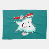 Zahnpflege - Happy Tooth mit Toothbrush Geschirrtuch (Horizontal)