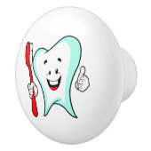 Zahnpflege - Happy Tooth mit Toothbrush Keramikknauf (Rechts)