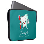 Zahnpflege - Happy Tooth mit Toothbrush Laptopschutzhülle (Vorne Rechts)