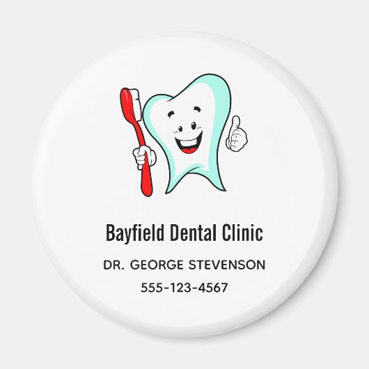 Zahnpflege - Happy Tooth mit Toothbrush Magnet (Vorne)