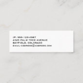 Zahnpflege - Happy Tooth mit Toothbrush Mini Visitenkarte (Rückseite)