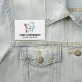 Zahnpflege - Happy Tooth mit Toothbrush Namensschild (Beispiel)