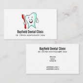 Zahnpflege - Happy Tooth mit Toothbrush Visitenkarte (Vorne/Hinten)