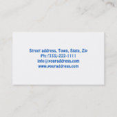 Zahnpflege Kinder blaues Lächeln Visitenkarte (Rückseite)