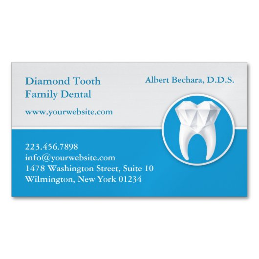Zahnpflege Magnetische Visitenkarte (Vorderseite)