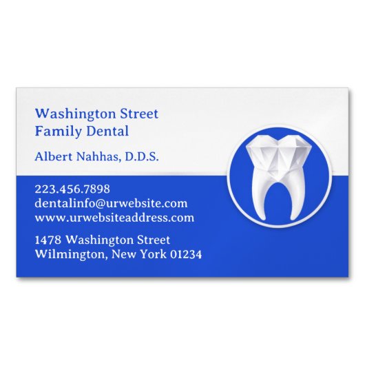 Zahnpflege Magnetische Visitenkarte (Vorderseite)