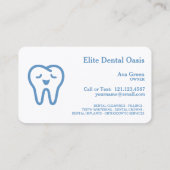 Zahnpflege Visitenkarte (Rückseite)