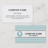 Zahnpflege-Visitenkarteschablone mit Zahnlogo Visitenkarte (Vorne/Hinten)