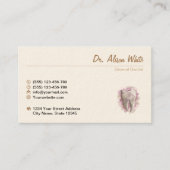 Zahnpflege. Zahnarzt / Zahnärztin. Vorlage Visitenkarte (Vorderseite)