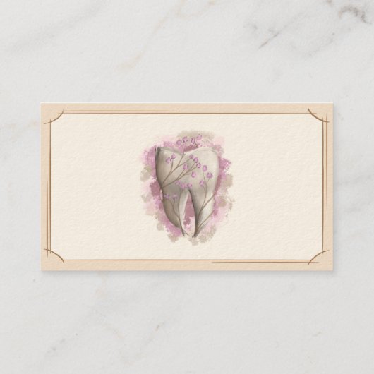 Zahnpflege. Zahnarzt / Zahnärztin. Vorlage Visitenkarte (Rückseite)