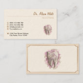 Zahnpflege. Zahnarzt / Zahnärztin. Vorlage Visitenkarte (Vorne/Hinten)