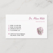 Zahnpflege. Zahnarzt / Zahnärztin. Vorlage Visitenkarte (Vorderseite)