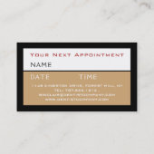 Zahnpflege, Zahnarzternennung Visitenkarte (Rückseite)