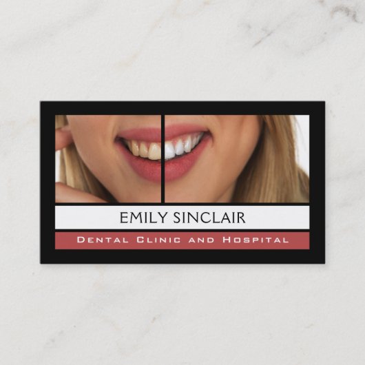 Zahnpflege, Zahnarzternennung Visitenkarte (Vorderseite)