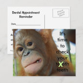 Zahnpflege: Zahnärztliche Erinnerung Postkarte (Vorne/Hinten)