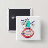 Zahnputz Button (Vorne & Hinten)