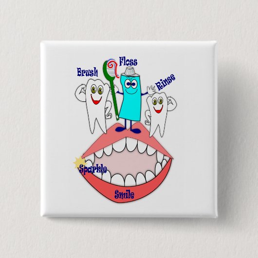 Zahnputz Button (Vorderseite)