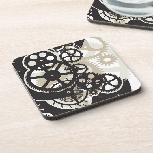 Zahnradarbeit Getränkeuntersetzer (Linke Seite)