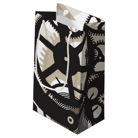 Zahnradarbeit Kleine Geschenktüte (Rückseite Schrägansicht)