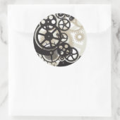 Zahnradarbeit Runder Aufkleber (Tasche)