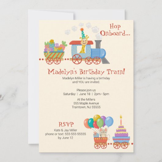 Zahnradbahn Einladung (Vorderseite)