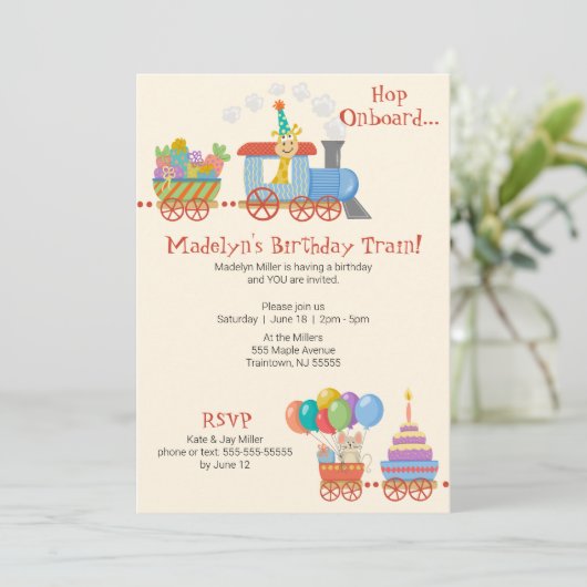 Zahnradbahn Einladung (Stehend Vorderseite)