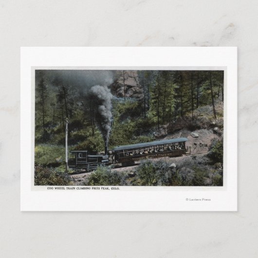 Zahnradbahn hoch postkarte (Vorderseite)