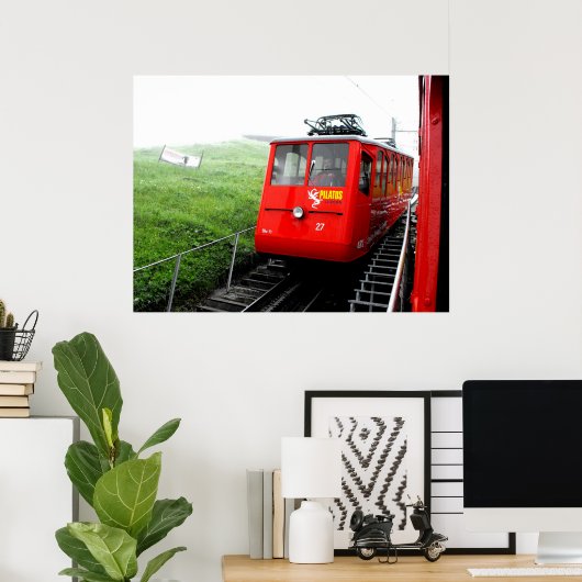 Zahnradbahn Pilatus in der Schweiz Poster (Heimbüro)