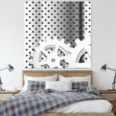 Zahnräder Leinwanddruck (Insitu (Schlafzimmer))