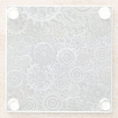 Zahnräder und Zahnräder Glasuntersetzer (Rückseite)