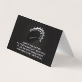 Zahnradgetriebe und Kolbenstange | AUTO Visitenkarten (Rückseite)