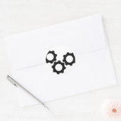 Zahnradkrug Runder Aufkleber (Umschlag)