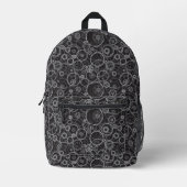 Zahnradmuster Bedruckter Rucksack (Vorderseite)