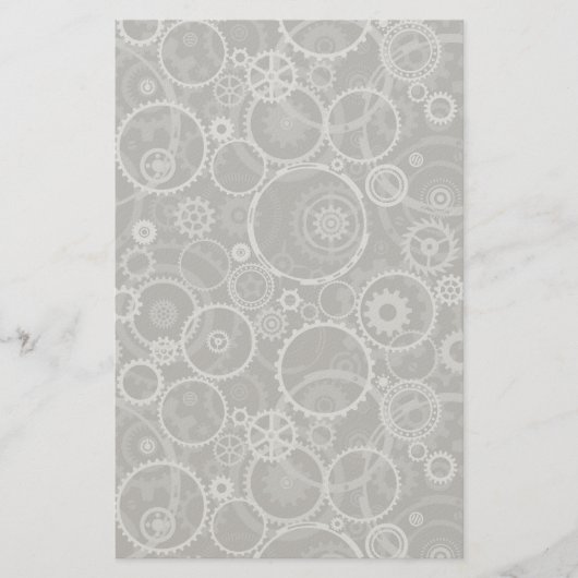 Zahnradmuster Briefpapier (Vorderseite)