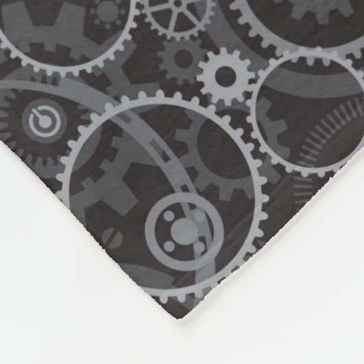 Zahnradmuster Fleecedecke (Ecke)