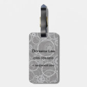 Zahnradmuster Gepäckanhänger (Rückseite vertikal)