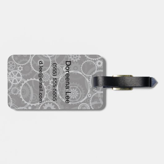 Zahnradmuster Gepäckanhänger (Rückseite horizontal)