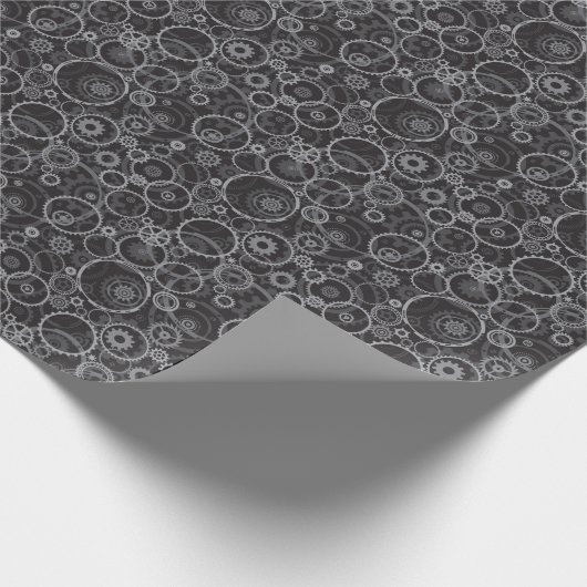 Zahnradmuster Geschenkpapier (Ecke)