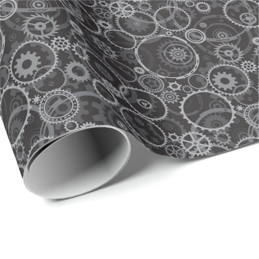 Zahnradmuster Geschenkpapier (Rolleneckpunkt)